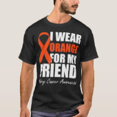 Ich trage Orange für meine Freundin Kidney Cancer T-Shirt (Vorderseite)