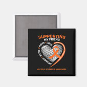 Ich trage Orange für meine Freundin Multiple Skler Magnet (Vorderseite/Rückseite)