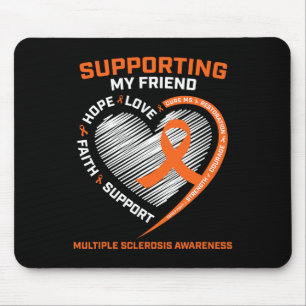 Ich trage Orange für meine Freundin Multiple Skler Mousepad