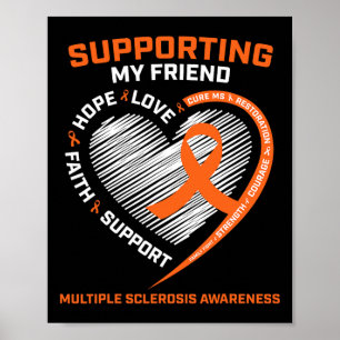 Ich trage Orange für meine Freundin Multiple Skler Poster