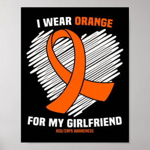 Ich trage Orange für meine Freundin Rsdcrps Bewuss Poster