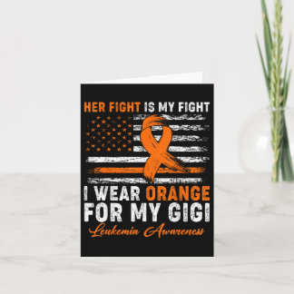 Ich trage Orange für meine Gigi Leukämie Awareness Karte
