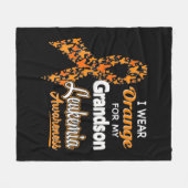 Ich trage Orange für meine Großmutter Leukämie Bew Fleecedecke (Vorderseite (Horizontal))
