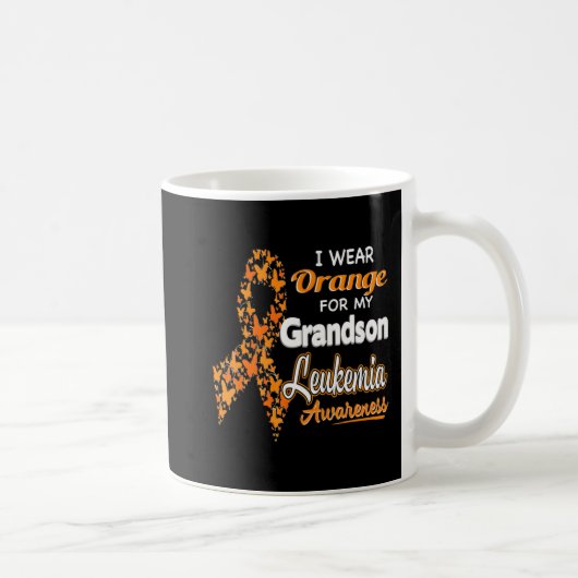 Ich trage Orange für meine Großmutter Leukämie Bew Kaffeetasse (Rechts)