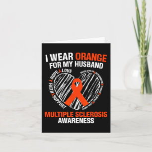 Ich trage Orange für meine Husband Multiple Sklero Karte