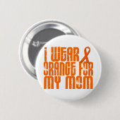 Ich trage Orange für meine Mama 16 Button (Vorne & Hinten)