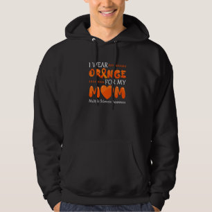 Ich trage Orange für meine Mama Frau Awareness Rib Hoodie