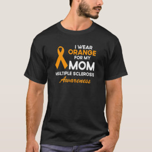 Ich trage Orange für meine Mama Frau Awareness Rib T-Shirt