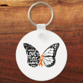 Ich trage Orange für meine Mama MS Multiple Sklero Schlüsselanhänger (Vorderseite)