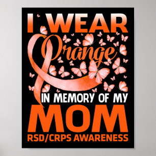 Ich trage Orange für meine Mama RSD Crps Bewusstse Poster