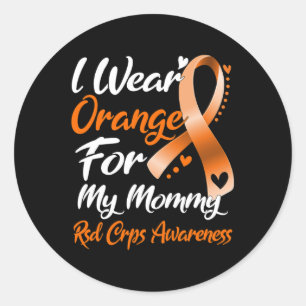 Ich trage Orange für meine Mama Rsd Crps Bewusstse Runder Aufkleber