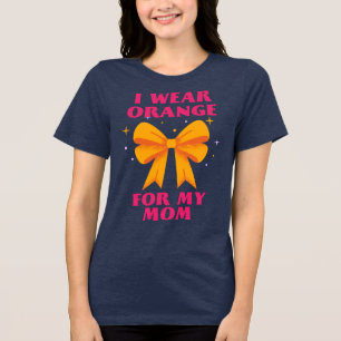 Ich trage Orange für meine Mama Tri-Blend Shirt
