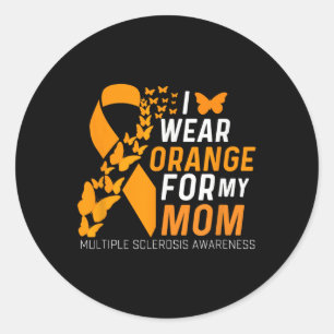 Ich trage Orange für meine Mamas MS Multiple Skler Runder Aufkleber