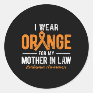 Ich trage Orange für meine Mutter im Jura Krebs Le Runder Aufkleber