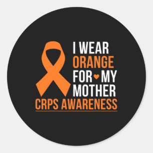 Ich trage Orange für meine Mutter RSD Crps Bewusst Runder Aufkleber