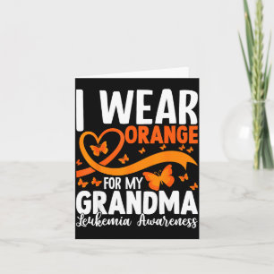 Ich trage Orange für meine Oma - Leukämie-Bewussts Karte