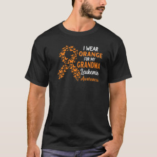 Ich trage Orange für meine Oma Leukämie Bewusstsei T-Shirt