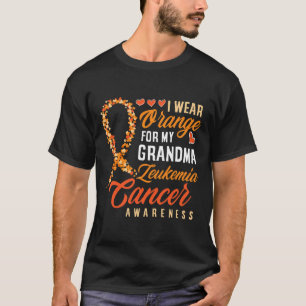 Ich trage Orange für meine Oma Leukämie Krebsgesch T-Shirt
