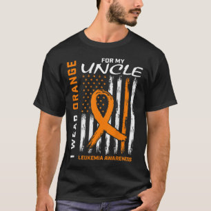 Ich trage Orange für meine Onkel Leukämie Awarenes T-Shirt