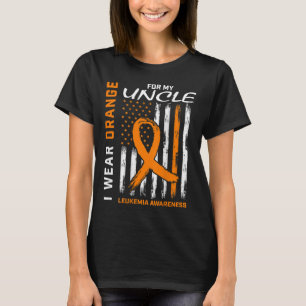 Ich trage Orange für meine Onkel Leukämie Awarenes T-Shirt