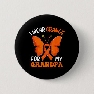Ich trage Orange für meine Opa-Butterfly-Leukämie- Button