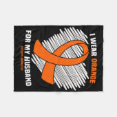 Ich trage Orange für meine Rsdcrps Aufmerksamkeit Fleecedecke (Vorderseite (Horizontal))