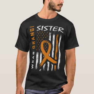 Ich trage Orange für meine Schwester Leukämie Awar T-Shirt