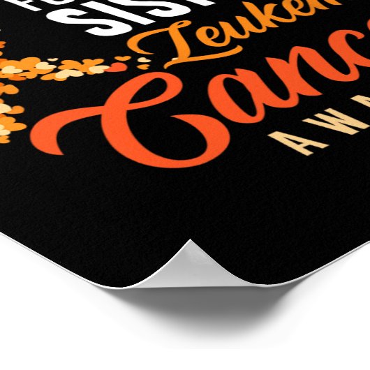 Ich trage Orange für meine Schwester Leukämie Kreb Poster (Ecke)