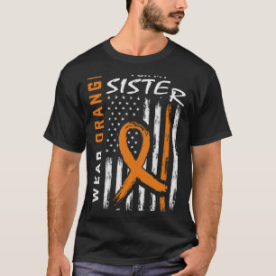 Ich trage Orange für meine Schwester Leukämie Kreb T-Shirt