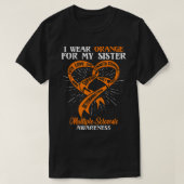 Ich trage Orange für meine Schwester MS Multiple S T-Shirt (Design vorne)