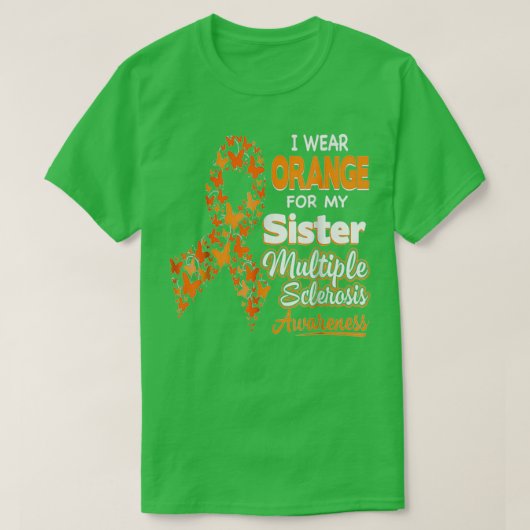 Ich trage Orange für meine Schwester Multiple Skle T-Shirt (Design vorne)