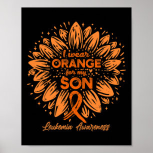 Ich trage Orange für meine sonnige Sonnenblumenleu Poster