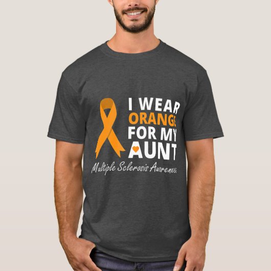 Ich trage Orange für meine Tante MS Awareness Ribb T-Shirt (Vorderseite)