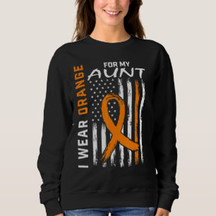 Ich trage Orange für meine Tante Multipler Skleros Sweatshirt