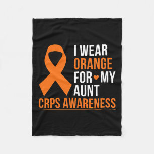 Ich trage Orange für meine Tante Rsd Crps Aufkläru Fleecedecke