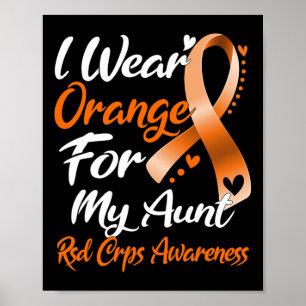 Ich trage Orange für meine Tante Rsd Crps Bewussts Poster