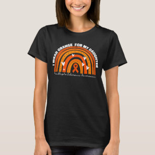 Ich trage Orange für meine Tochter Frau Multiple S T-Shirt
