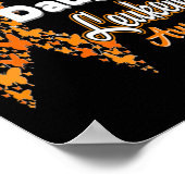 Ich trage Orange für meine Tochter Leukämie Bewuss Poster (Ecke)