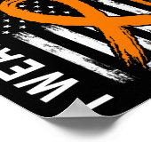 Ich trage Orange für meine Tochter Leukämie Krebs Poster (Ecke)