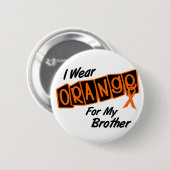 Ich trage Orange für meinen BRUDER 8 Button (Vorne & Hinten)