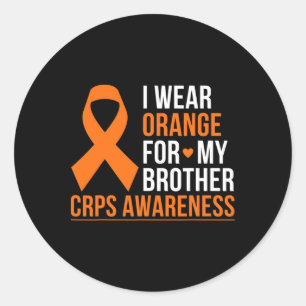Ich trage Orange für meinen Bruder RSC Crps Bewuss Runder Aufkleber