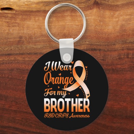 Ich trage Orange für meinen Bruder RSC Crps Sensib Schlüsselanhänger (Vorderseite)