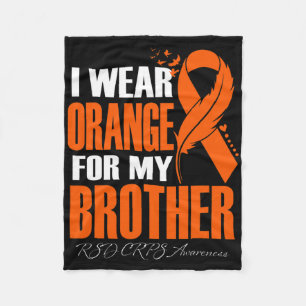 Ich trage Orange für meinen Bruder Rsd Crps Awaren Fleecedecke