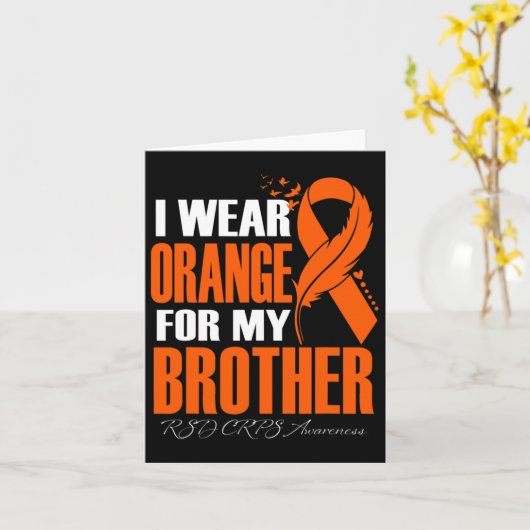 Ich trage Orange für meinen Bruder Rsd Crps Awaren Karte (Gelbe Blume)