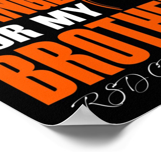 Ich trage Orange für meinen Bruder Rsd Crps Awaren Poster (Ecke)