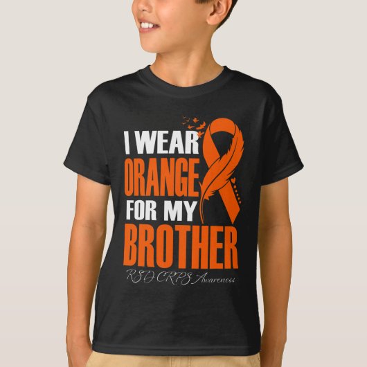 Ich trage Orange für meinen Bruder Rsd Crps Awaren T-Shirt (Vorderseite)