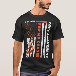 Ich trage Orange für meinen Cousin Crps Awareness T-Shirt