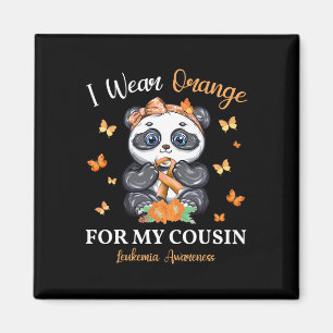 Ich trage Orange für meinen Cousin Leukämie Bewuss Magnet