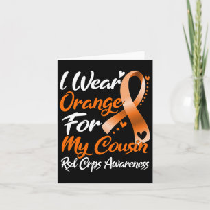 Ich trage Orange für meinen Cousin Rsd Crps Bewuss Karte
