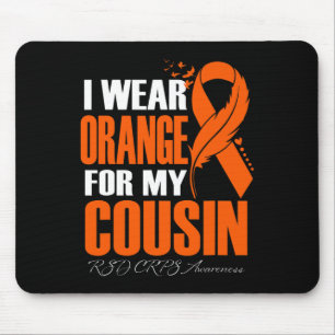 Ich trage Orange für meinen Cousin Rsd Crps Sensib Mousepad